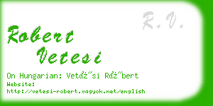 robert vetesi business card